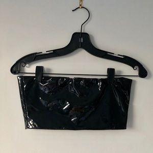 I.AM.GIA Black Glossy Tube Top